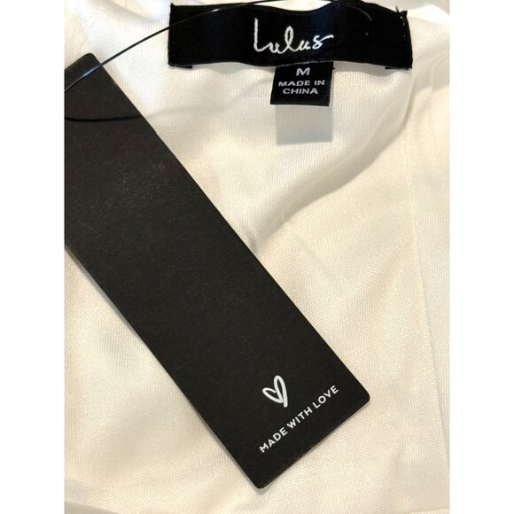 Lulu's Woman's Elegant Aspect Floral Jacquard Halter Jumpsuit Ivory Size M NWT - Picture 3 of 4